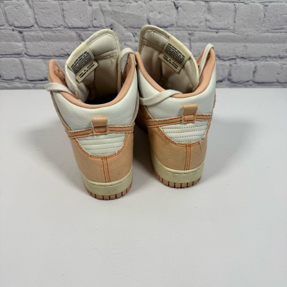 Nike High-Top Sneakers in White and Orange - Picture 5 of 7